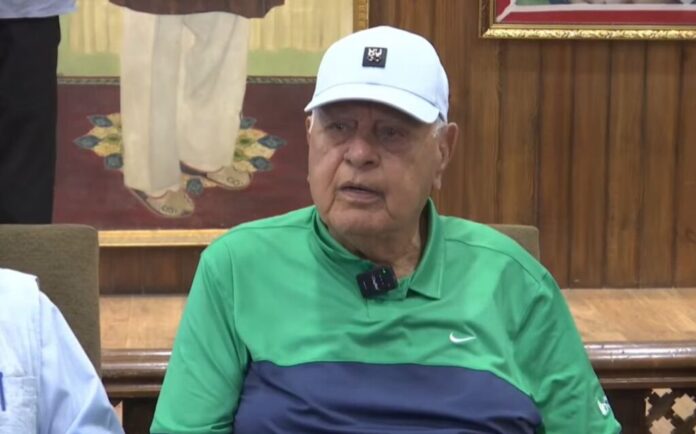 Farooq Abdullah addresses press on Leh violence implications